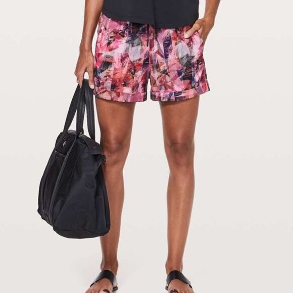 Lululemon Spring Break Away 3" Shorts Sun Dazed Multi Pink Drawstring Swift - Picture 5 of 7